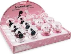 NICI Schüttelkugel Love Schwan Sortiment, 6,5 Cm (48278)