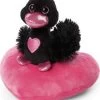 NICI Love Schwan Auf Herz GREEN, Schwarz, 10 Cm (48265)