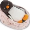 NICI Pinguin Noshy Im Körbchen GREEN, Schlafend, 12 Cm (48356)