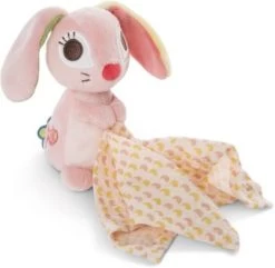 NICI Schmusetier 3D Hase Hopsali Mit Mulltuch, 13 Cm (48039)